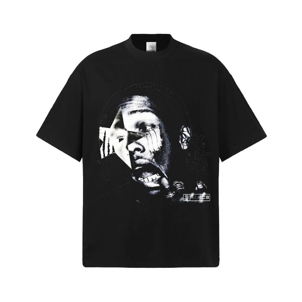 2026 ASAP Rocky Футболка с графическим принтом звезды Унисекс Оверсайз Хип-Хоп Повседневная Хлопок Короткий рукав Современная Уличная мода Для выходных Футболка