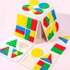 Детские деревянные игрушки-пазлы с геометрическими фигурами, детские развивающие игрушки Монтессори для раннего обучения, просвещение и познание TMZ