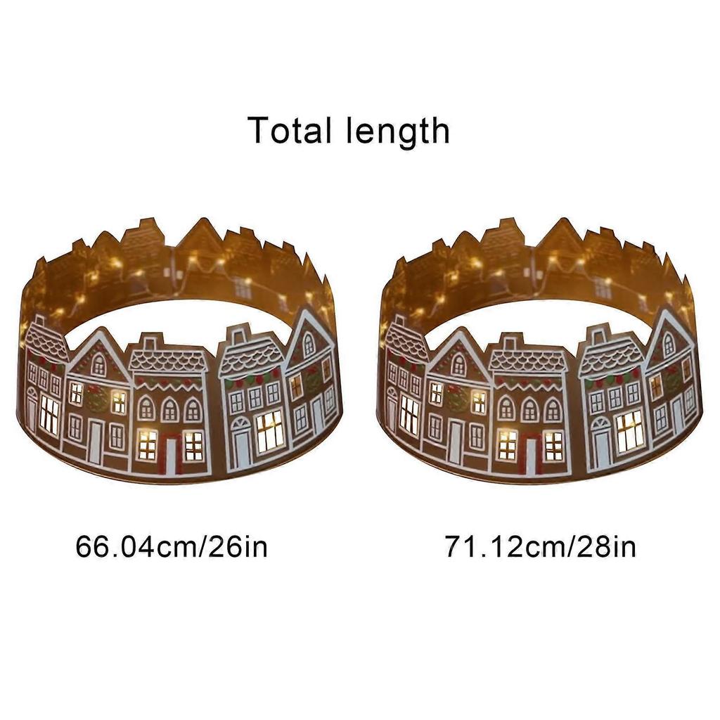 Christmas Tree Gingerbread LED Collar, 26-Inch, Festive Touch