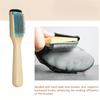 Wooden Handle Suede Shoe Brush with Cover–Stainless Steel Bristles for Cleaning Dance&SoleShoes,Durable&Protective Case Included