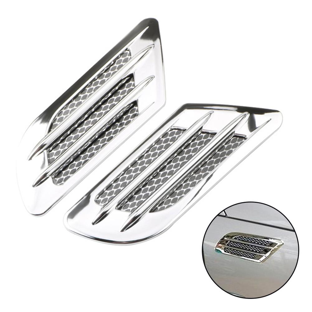 2Pcs Car Side Air Flow Vent for Fender Hole Cover Intake Grille Duct Decoration ABS Plastic Sticker Car Accessories Exterior