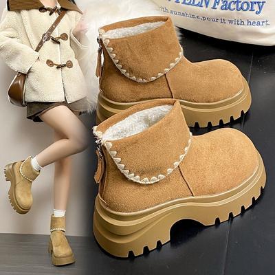 Маленькие ботинки Мартина на толстой подошве-маффине женские осенние новые модные универсальные ботильоны