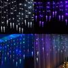 35m Led 96 Icicle Hanging Curtain Window Light Fairy String Xmas Home Decors