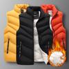 Fall and Winter Padded and Thickened Vest Men's Warm Outdoor Lambswool Vest Jacket Collar Sleeveless Undershirt Plus Size
