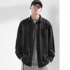 Рубашка с длинным рукавом, мужская летняя новая тенденция, подростковая рубашка, гонконгский стиль, японский стиль, свободная куртка-рубашка Plus Inch