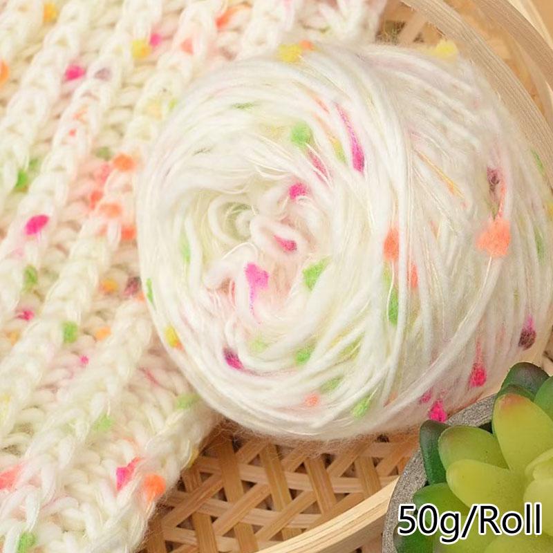 50g/Roll Knitted Craft Thick Thread Knitting Yarn Colorful Scarf Sweater DIY Mohair Yarn Wool Yarn