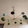 Modern Sputnik 12 Arm Chandelier Mid Century Italian Style Pendant Light Adjustable