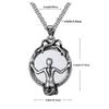Long Halloween Jewelry Sweater Chain Skull Neck Chain Skull Mirror Pendant Gothic Skeleton Necklace