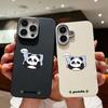 Чехол для телефона из однотонной кожи с текстурой спящей панды для iPhone 16 Pro 15 14 Plus 13 12 Pro Max 11, ударопрочный, мягкий, из ТПУ, тонкий чехол