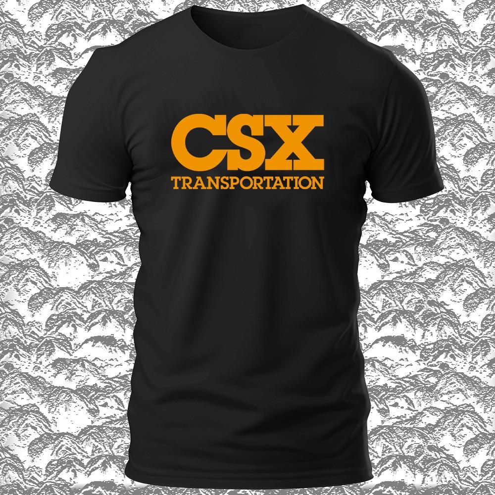 Футболка с логотипом железной дороги CSX Transportation Смешная Размер S-5XL Сделано в США Унисекс Футболка