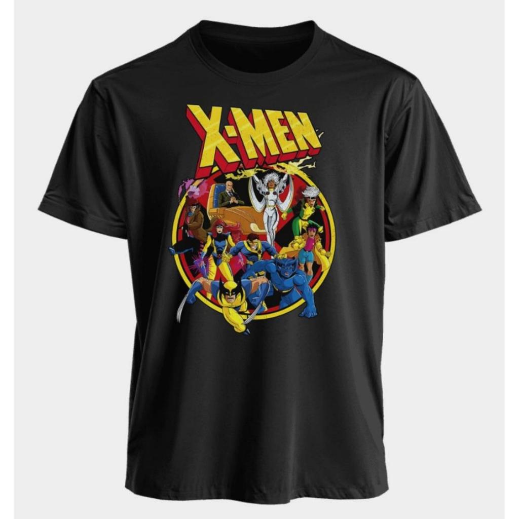 Мужские и женские футболки X-Men Летние Американские Весенне-осенние Спортивные и Фитнес Тренд Оверсайз С коротким рукавом