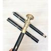 Brass Flower Handle Walking Stick, Stylish & Black Hardwood Foldable Cane, Gift For Father, Grandparents, Christmas Gift, Anniversary Gift