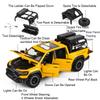 1:32 ГБ ОЗУ Мамонт Пикап Модель Сплав Литье под давлением Машинки Игрушки Рулевое управление передними колесами Двери открываются Звук Свет Оттянуть назад Коллекционирование Хобби