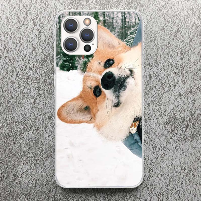 Милый Прекрасный Корги Собаки Принт Мягкий Чехол для iPhone 17 Air 16 16E 15 14 Plus 13 Mini 12 11 Pro Max Оболочка Телефона SE 7 8 Узор Чехол
