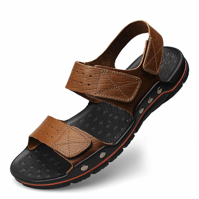 Fashion Men's New Summer Breathable Men's Sandals Fashion Trend Beach Shoes Slippers Sandals Mens Sandals Summer Genuine Leather Sandals