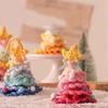 Lovely Knitted Christmas Tree with Jingle Bell Plush Christmas Hanging Pendant Wool Crochet Christmas Tree for Christmas Party Decor