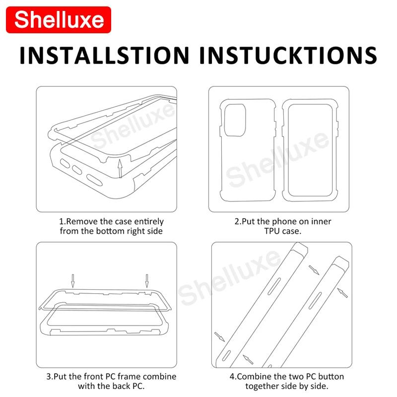 Прозрачный чехол Shelluxe 360 на весь корпус (передняя + задняя часть) для iPhone 16 15 14 Plus 13 12 11 Pro Max, силиконовый противоударный двусторонний чехол