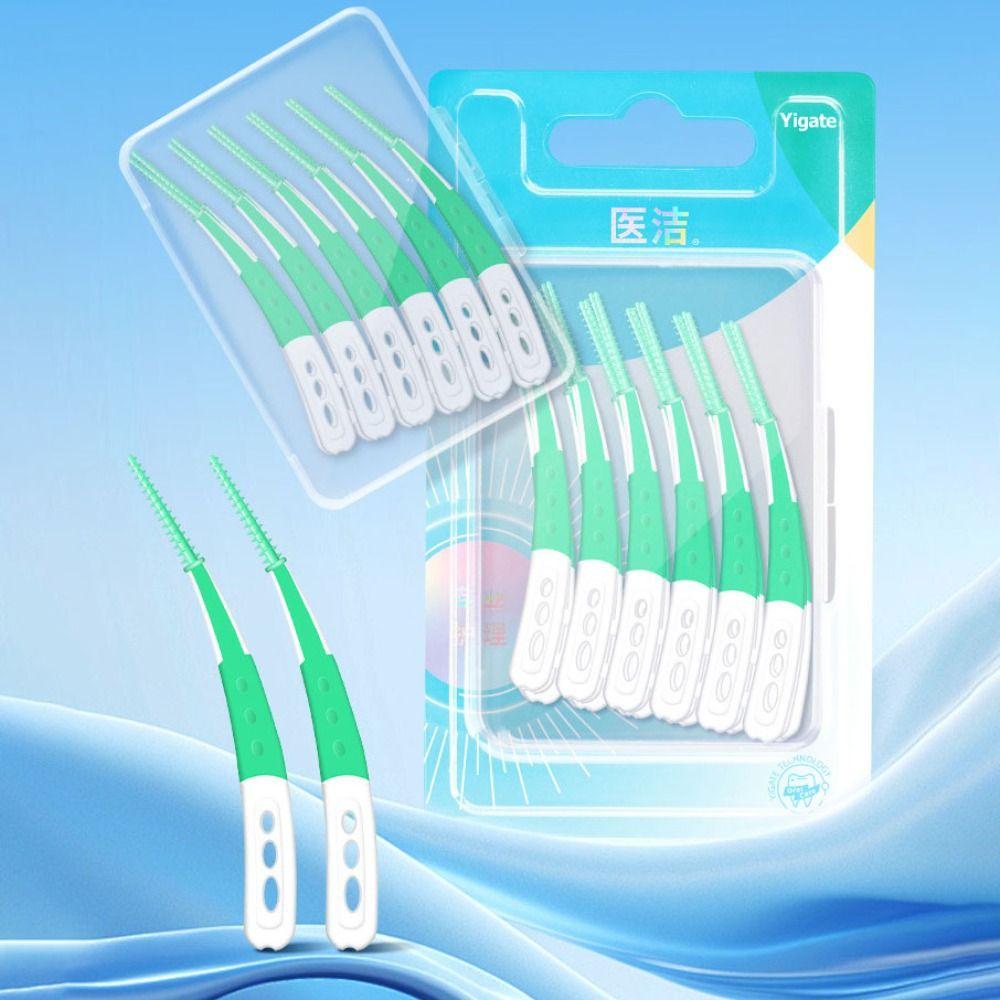 60Pcs Tooth Cleaning Orthodontic Interdental brush Soft Bristle Tooth Cleaning Device  Unisex