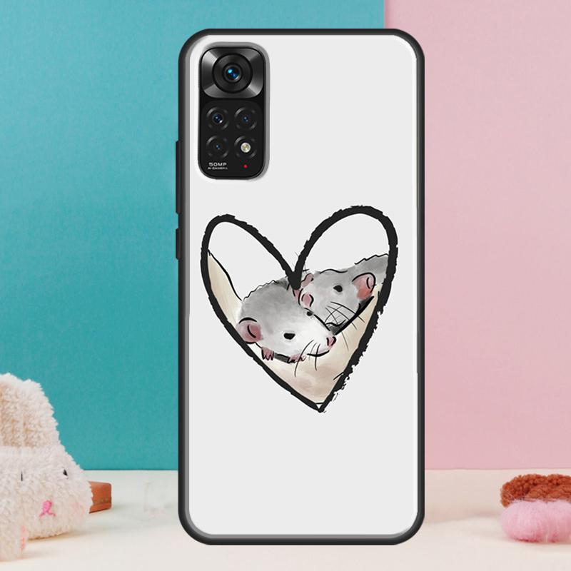 Mouse Rat Case For Xiaomi Redmi Note 13 12 Pro 14 11 9 10 9S 10S 11S 12S Redmi 14C 13C 10C 12C Cover