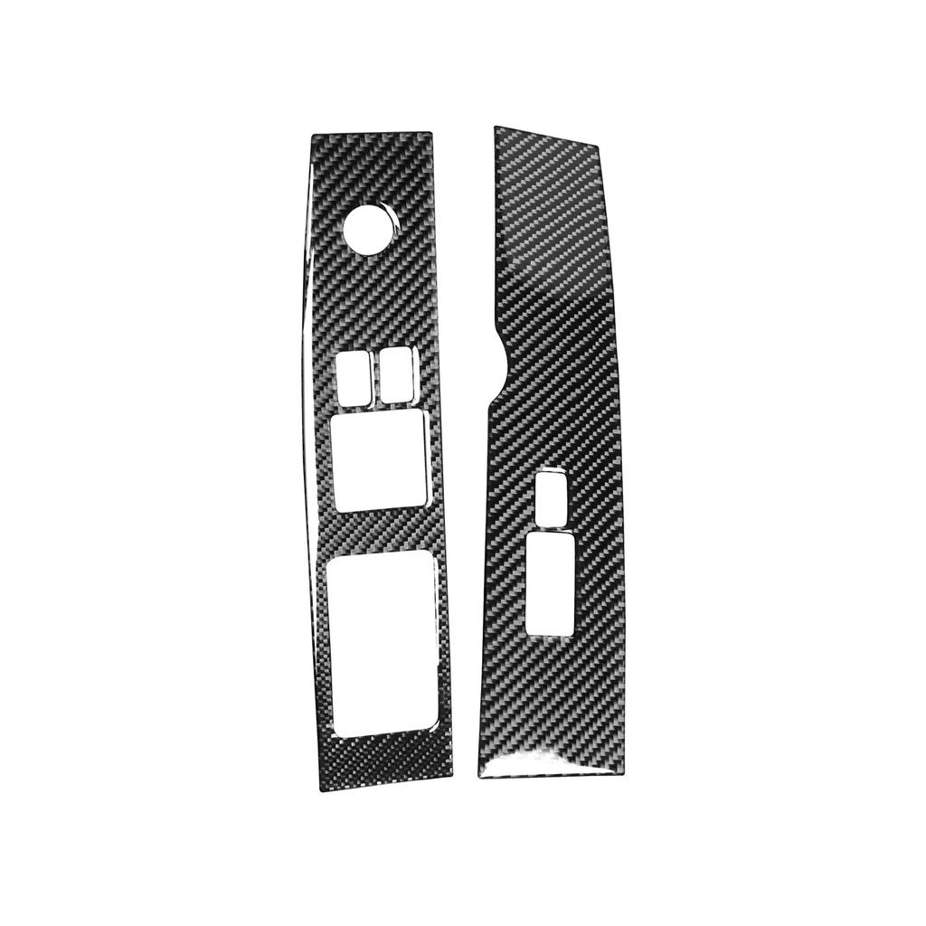 Car Window Lifter Switch Carbon Fiber Decals Decorative Stickers Cover Trims For Nissan 350Z Accesorios Para Vehículos