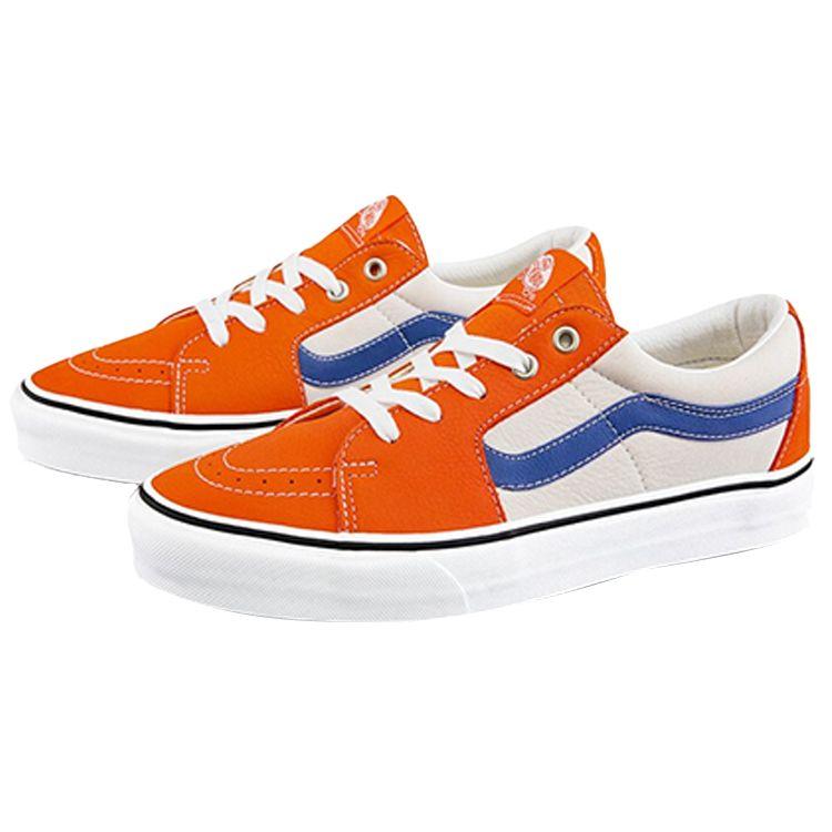 Vans Sk8 Low Нескользящие Прочные Легкие Низкие Кеды для Скейтбординга Унисекс Оранжевые Белые VN0A4UUK2S2