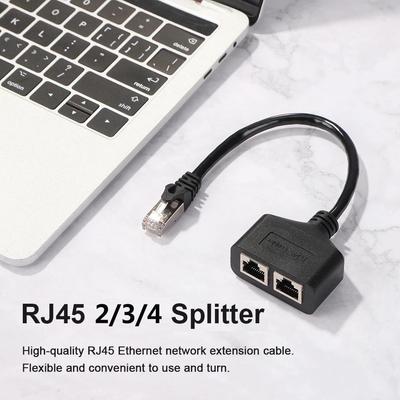 Сетевой кабельный разветвитель RJ45: Ethernet-адаптер и удлинитель с 1 на 2/3/4 порта