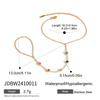 Colored Zircon Finger Chain Link Bracelet Minimalist Light Luxury Titanium Steel Jewelry