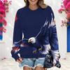 Womens Plus Size Crew Neck Sweatshirt Loose Soft Long Sleeve Casual Leisure Daily Street Pullover