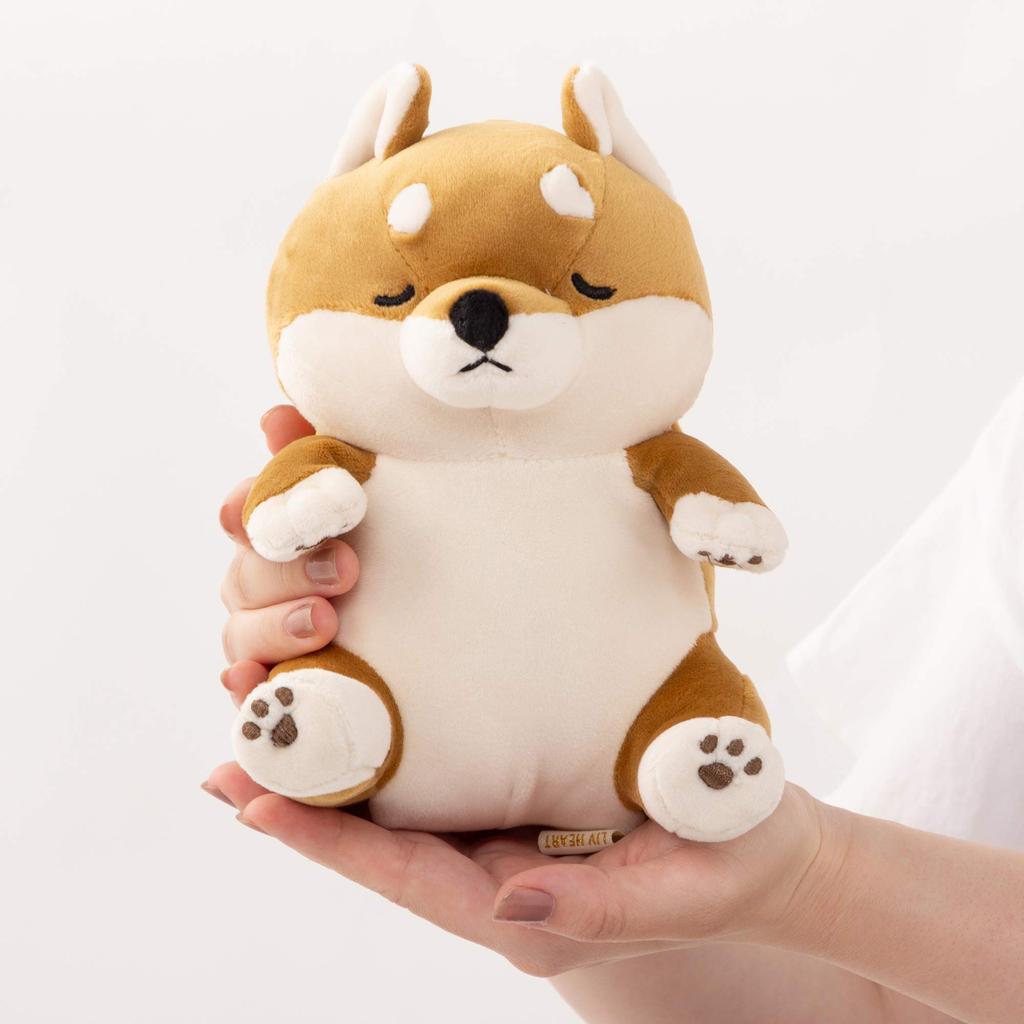Подушка для сидения LIV HEART из полиэстера премиум-класса Nemunemu Animals Shiba Inu Kotaro S Size Length Fluffy Chewy (Всего 18см) 68227-44