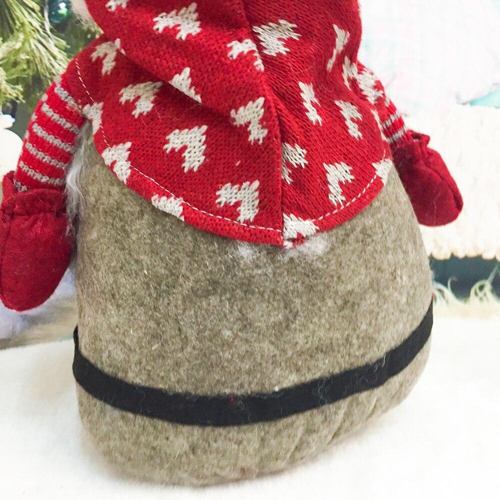 Санта-Снеговик Гном для дома, дома и улицы, украшение, плюшевые рождественские украшения, выдвижная стоячая игрушка, рождественские куклы