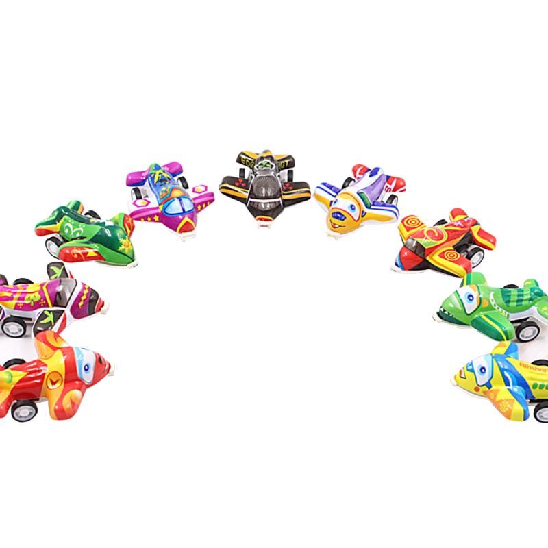 Детская игрушка-самолёт с оттяжкой, инерционная, красочная, мини-модель самолёта для детей