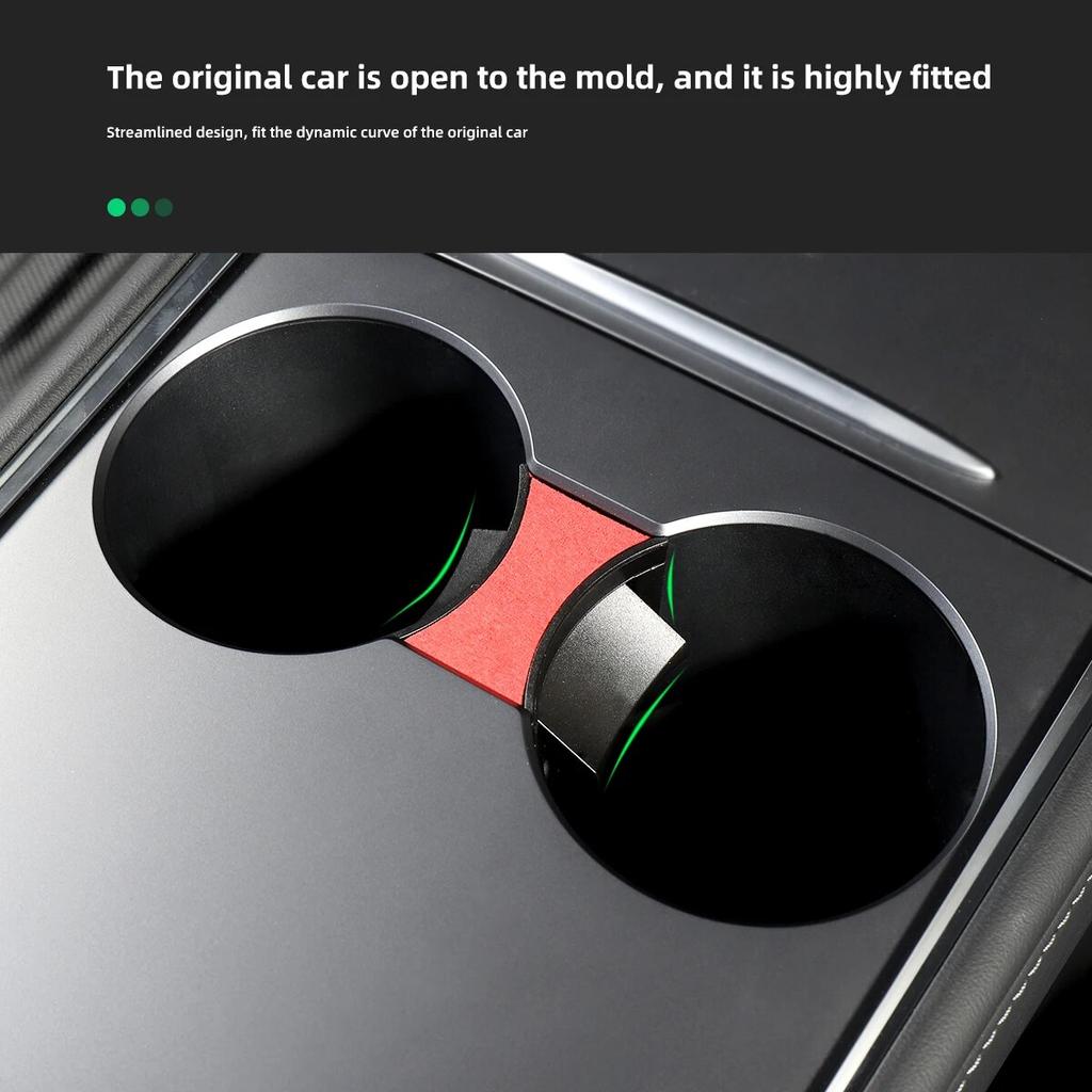 LUCKEASY For Tesla Model 3 Y 2017-2023 Car Water Cup Slot Slip Limit Clip ABS Cup Holder Clip Limiter Accessories Model 3