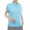 Golf Sweat Absorbent Quick Drying Sleeveless Polo Shirt UV 2 [New Balance] Women's (Oversized, Protection, Stretch) / 012-4160502 110_Blue [L]
