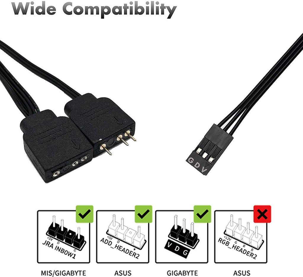 Радиатор охлаждения оперативной памяти RGB с адресуемой функцией светодиодов RGB для настольного компьютера, разогнанного, черного цвета, 2 шт., 1 комплект EZDIY-FAB (Память ПК) -