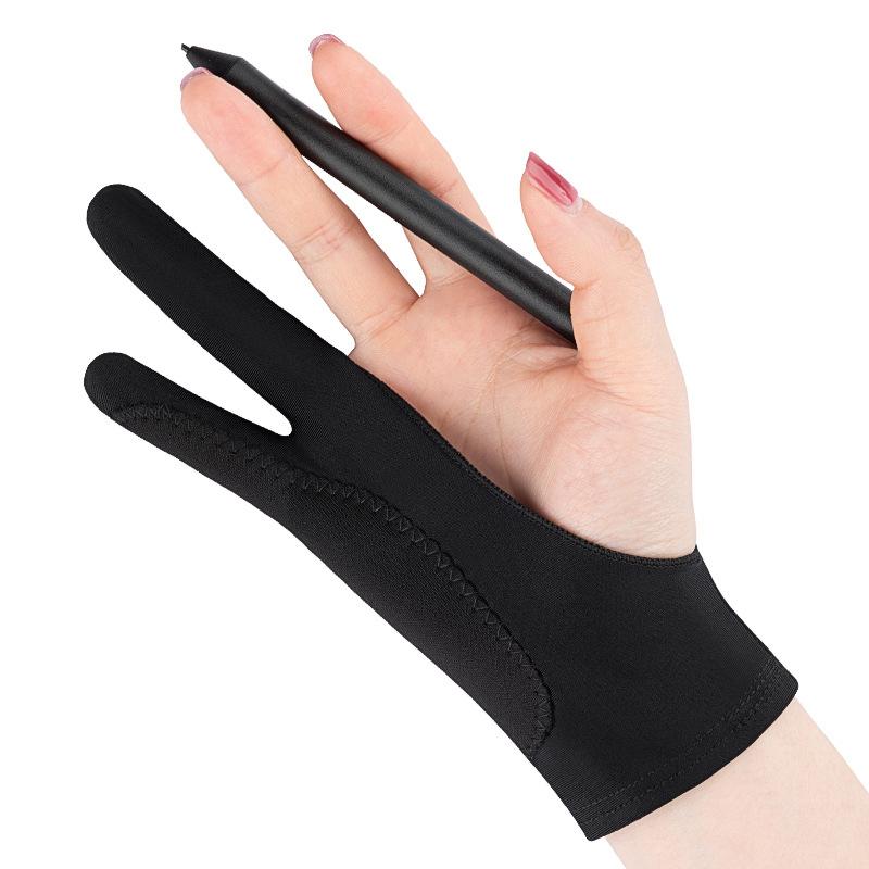Anti-Fouling Anti Abrasion And Anti Perspiration Two-Fingers Glove For Tablet