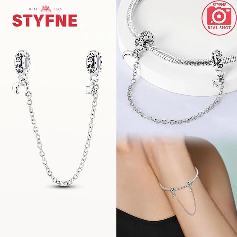 Женский оригинальный браслет, ювелирные украшения, подарок своими руками, шармы, бусины, медь, серия «Религия», ангел-хранитель, крест, предохранительная цепочка, шармы-бусины