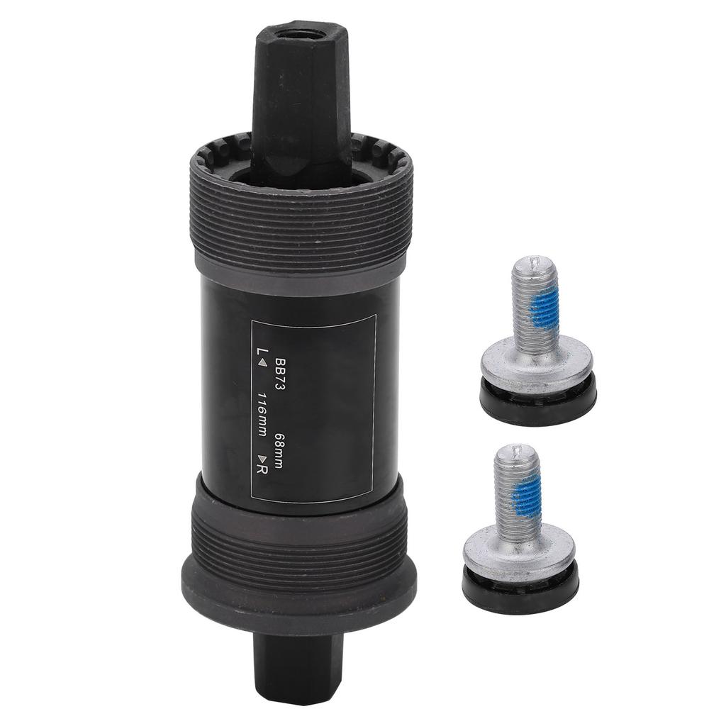 Mountain Bike Sealed Bottom Bracket 68mm Steel Axis with Screw for Square Hole Crank116mm4.57in