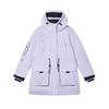Original Comfortable Mid-Length Hooded Down Jacket Women Outerwear Light-Purple F11W449909FPR