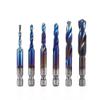 6pcs M3-M10 Screw Tap Drill Bits HSS Taps Countersink Deburr Set Metric Combination Bit 1/4Inch Hex Quick Change