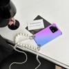 Чехол-ремешок для телефона с цепочкой из жемчуга через плечо для Xiaomi 14T Pro 14 CIVI 13T 14 13 Lite Ultra Redmi 14C Прозрачный градиентный противоударный силиконовый чехол