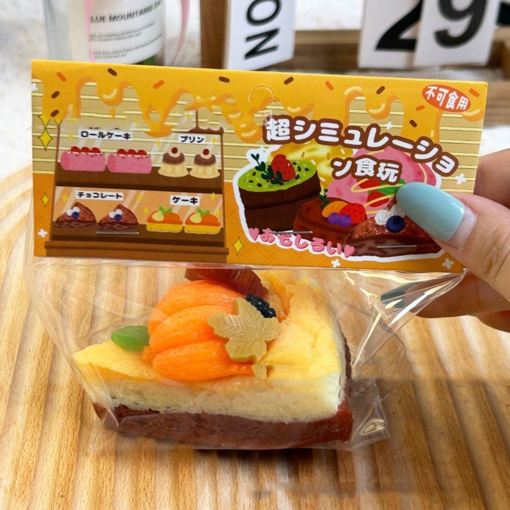 Simulation Slow Rising Squeeze Toy Mini Cute Cake Decompression Toy for Kid Gifts