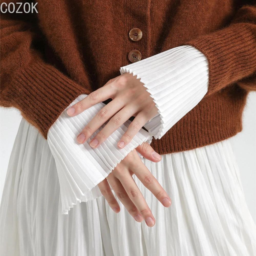 DIY Detachable Cuffs Cuff Extension Embroidery Lace Daisy Fake Sleeves Elastic Wild Wrist Pleated Organ Lolita Fake Sleeves