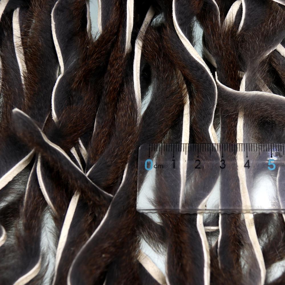 Половина 1/2 полосок Zonker 2 мм ~ 3 мм для связывания мух сосновой белки Micro Zonker мягкие полоски 2 мм натурального цвета