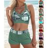 Bikini Set Women's Summer Swimwear 2 Piece Set Spaghetti Straps Ultra Short Sexy Backless Lingerie Ladies Beachwear S-5XL