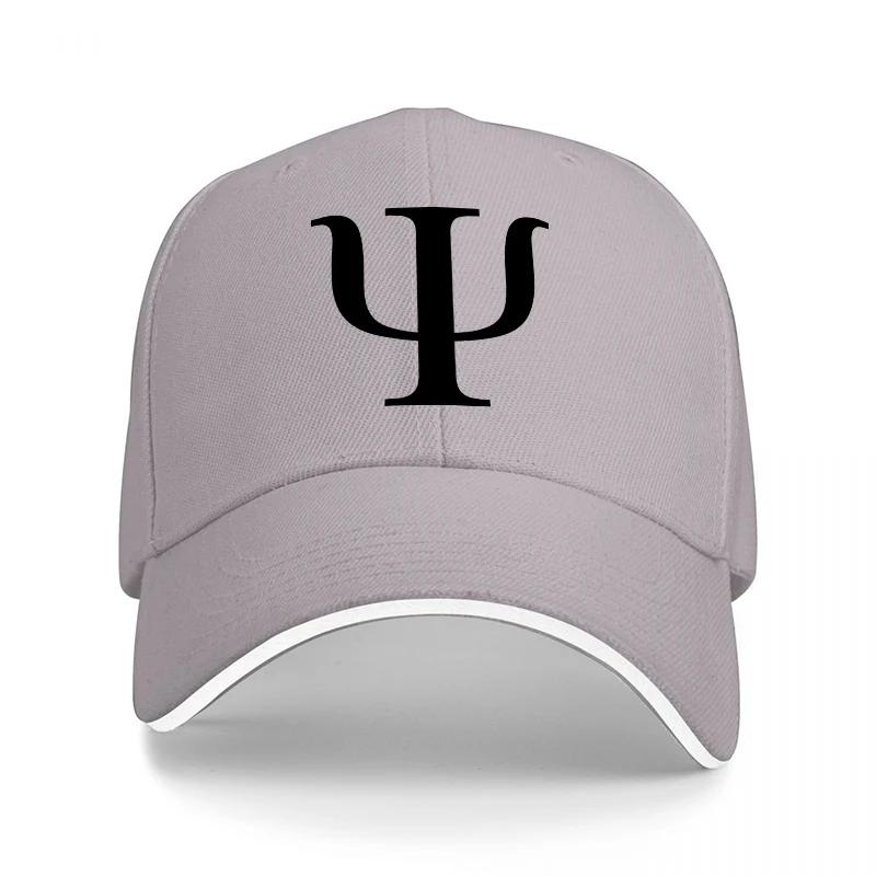 Psi Symbol Black Baseball Cap Classic Adjustable Hat for Men and Women Fashionable Design Comfort Fit Outdoor Wear