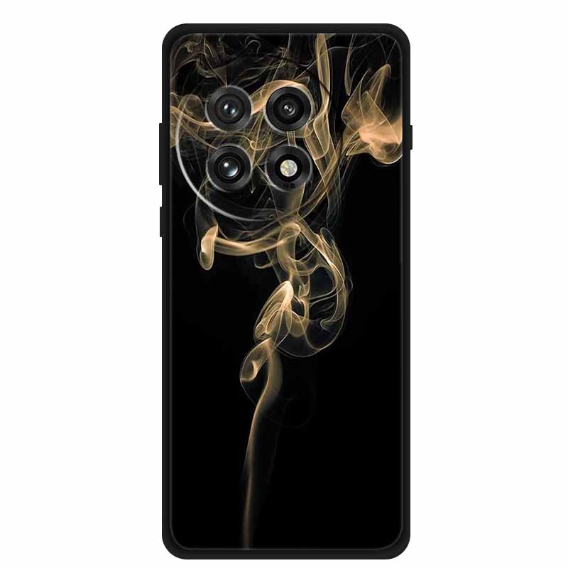 Черный силиконовый чехол для OnePlus 13 5G Чехол Мультяшный кот Мягкая задняя крышка для OnePlus Ace5 5G Ace 5 Pro 13R Чехол для телефона Оболочка Coque