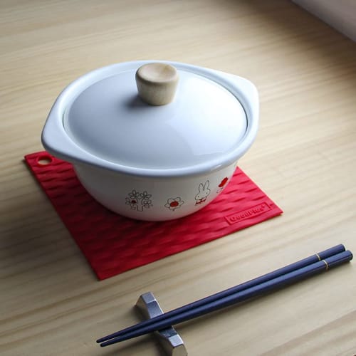 GoodPlus+ Emile Miffy Enamel Cocotte (15cm) - Acid and Alkaline Resistant, Odor-Resistant, Induction Compatible, Dick Bruna