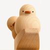Funny Duck Gift Mini Duck Desktops Decorations 2Pcs Wood Ornament Set Couple Small Statue Decorations