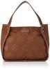 Tote Bag Heat Embossed Polka Dot Tote S Size Brown [Isaac] Women's (20)