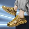 Роскошные мужские повседневные кроссовки для бега, кроссовки для отдыха, золотые кроссовки в стиле хип-хоп, удобная модная спортивная обувь, дышащая обувь для мужчин